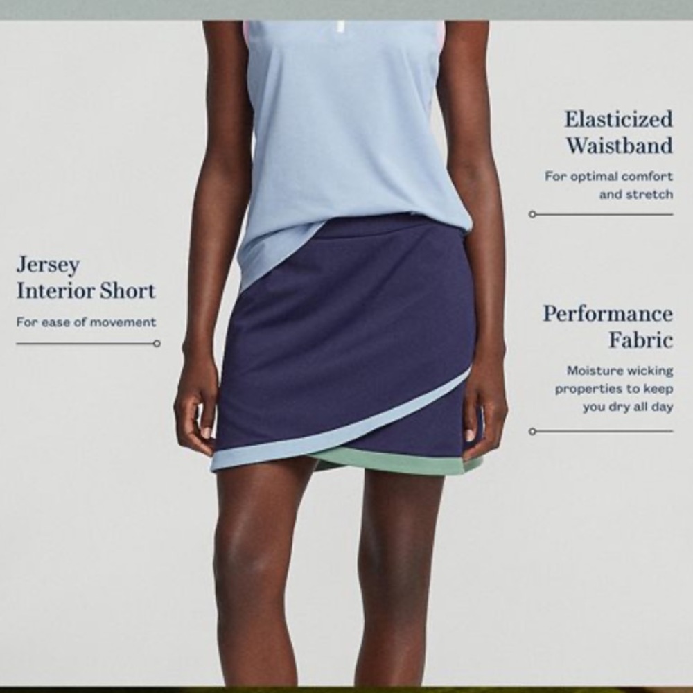 RLX Ralph Lauren Women's Skort - Navy, Blue, Green